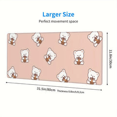 Funny Bear Desk Pad Office Mouse Pad Large Small