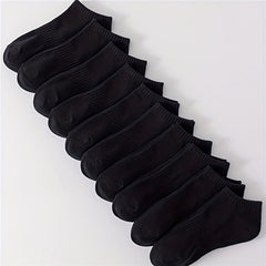 10 Pairs Soft Low Cut Ankle Socks Women's Stockings & Hosiery