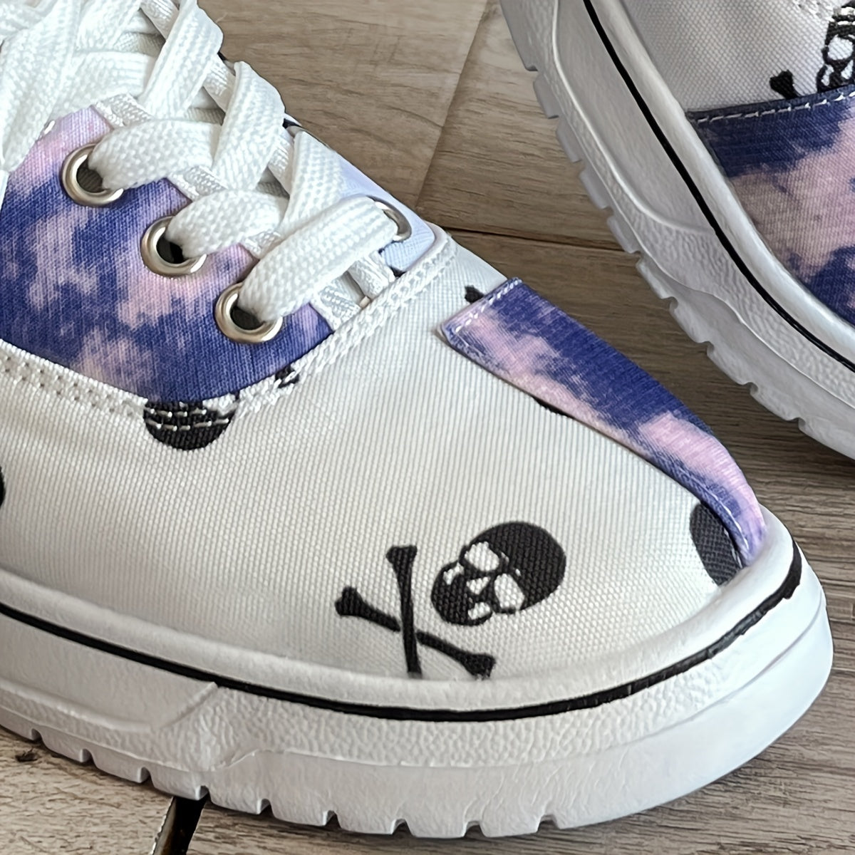 Women's Skull Print Sneakers Casual Halloween Shoes