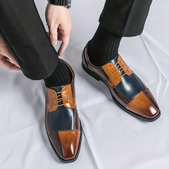 Men's Block Derby Shoes Office Business Formal Events