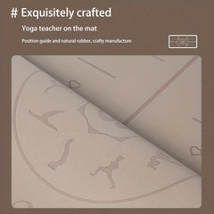 Frosted Rubber Yoga Mat w/ Guide Line for Yoga Pilates Fit