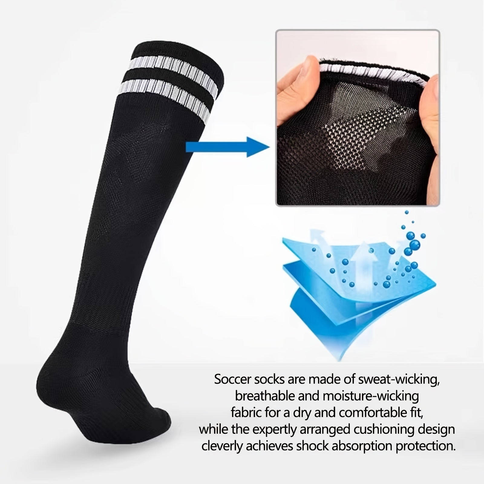 High Top Soccer Socks for Men and Women - Durable Athletic Socks