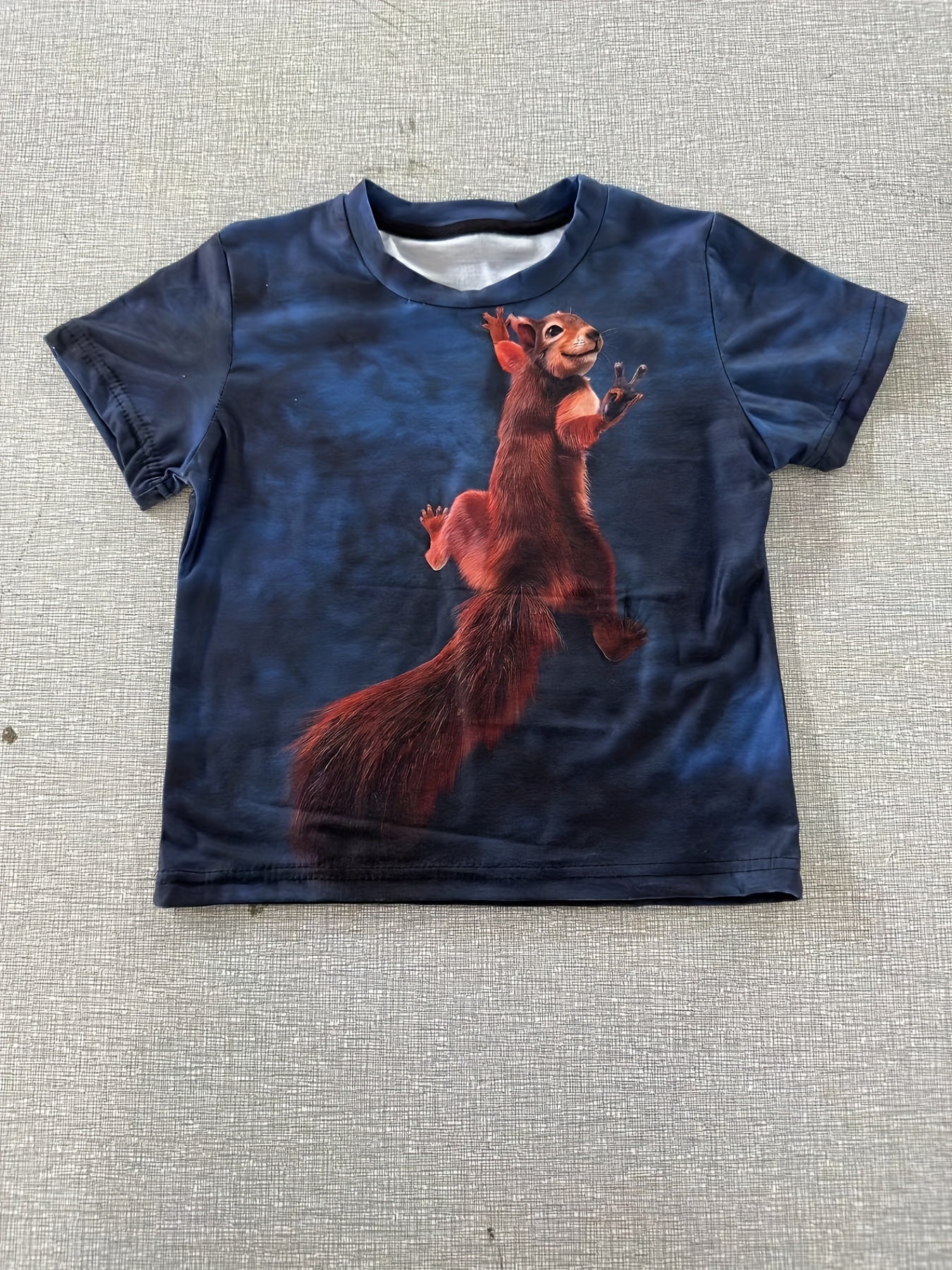 3D Print Squirrel Posture T-shirt Kids Street Wear