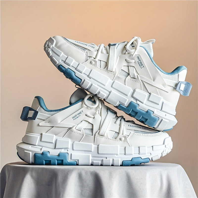 Men's Chunky Sneakers Elevator Shoes Wear-resistant Lace Up