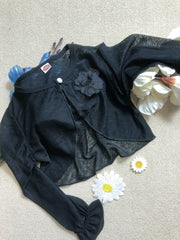 Kid s Sunscreen Shawl Long Sleeve UV Protection Cardigan Flower Decor Top