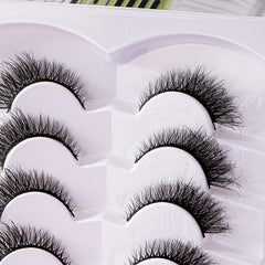 7 Pairs Cat Eye Lashes 3D Winged End Eye Elongated Eyelashes