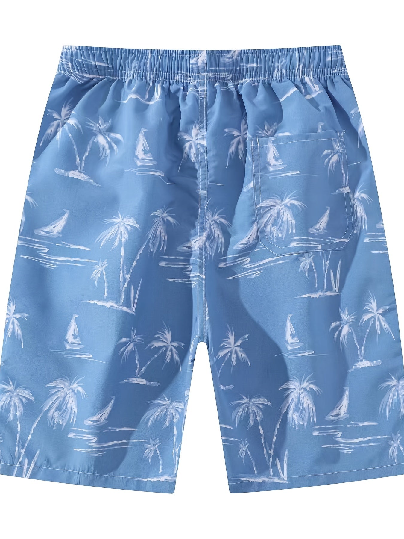 Men's Quick-Drying Beach Shorts Casual Drawstring Swim Trunks