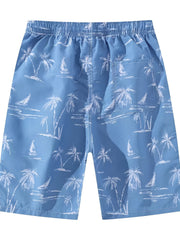 Men's Quick-Drying Beach Shorts Casual Drawstring Swim Trunks