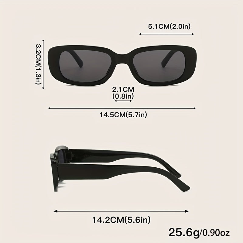 Y2K Rectangle Sunglasses Candy Summer Beach UV400 Sun Shades