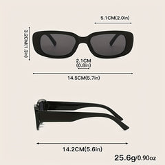Y2K Rectangle Sunglasses Candy Summer Beach UV400 Sun Shades