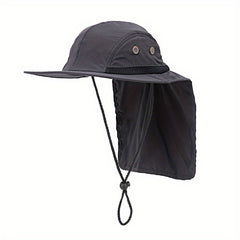 Outdoor Sun Hat with Neck Flap Wide Brim UPF 50
