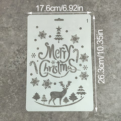 Christmas Lace Ruler Diy Photo Album Material Painting Stencil Hand Account Tool