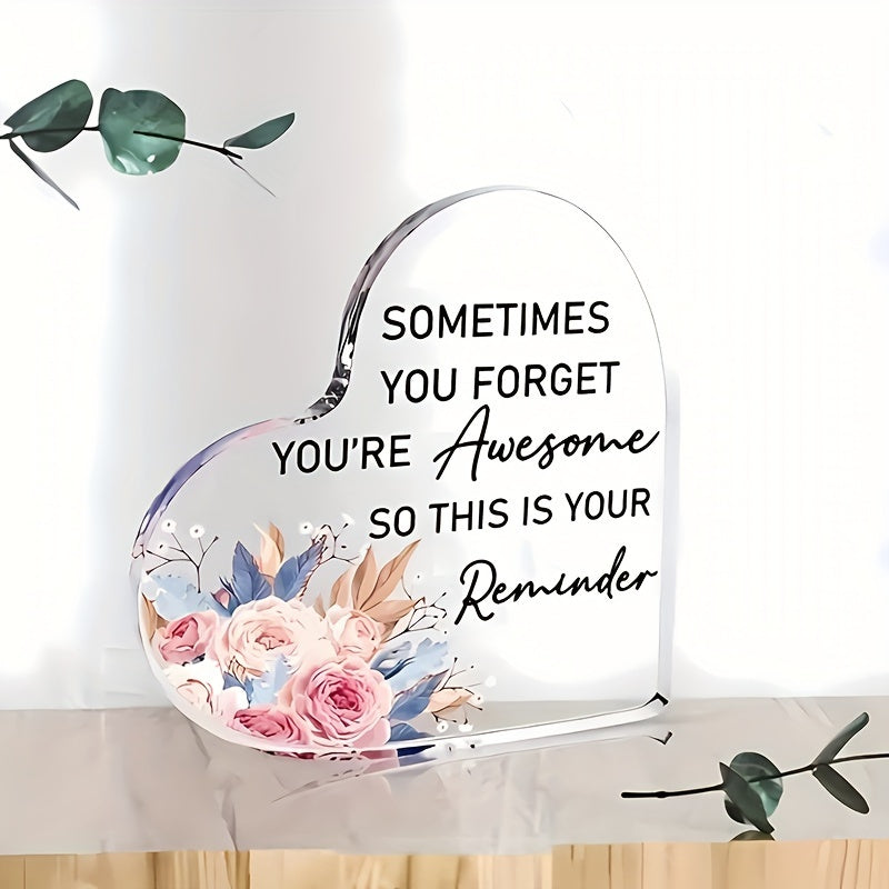 Acrylic Heart Ornaments Inspirational Decor for Events