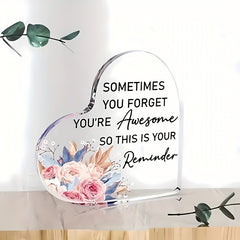 Acrylic Heart Ornaments Inspirational Decor for Events