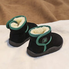 Girl's Solid Snow Boots Warm Fleece Cozy Non slip Ankle Boots