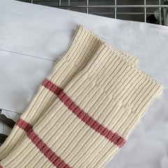 Striped Crew Socks Comfortable Cotton Mid Tube Women's Stockings