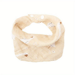 Cotton Gauze Bibs for Babies, Small Square Towel Triangle Bib