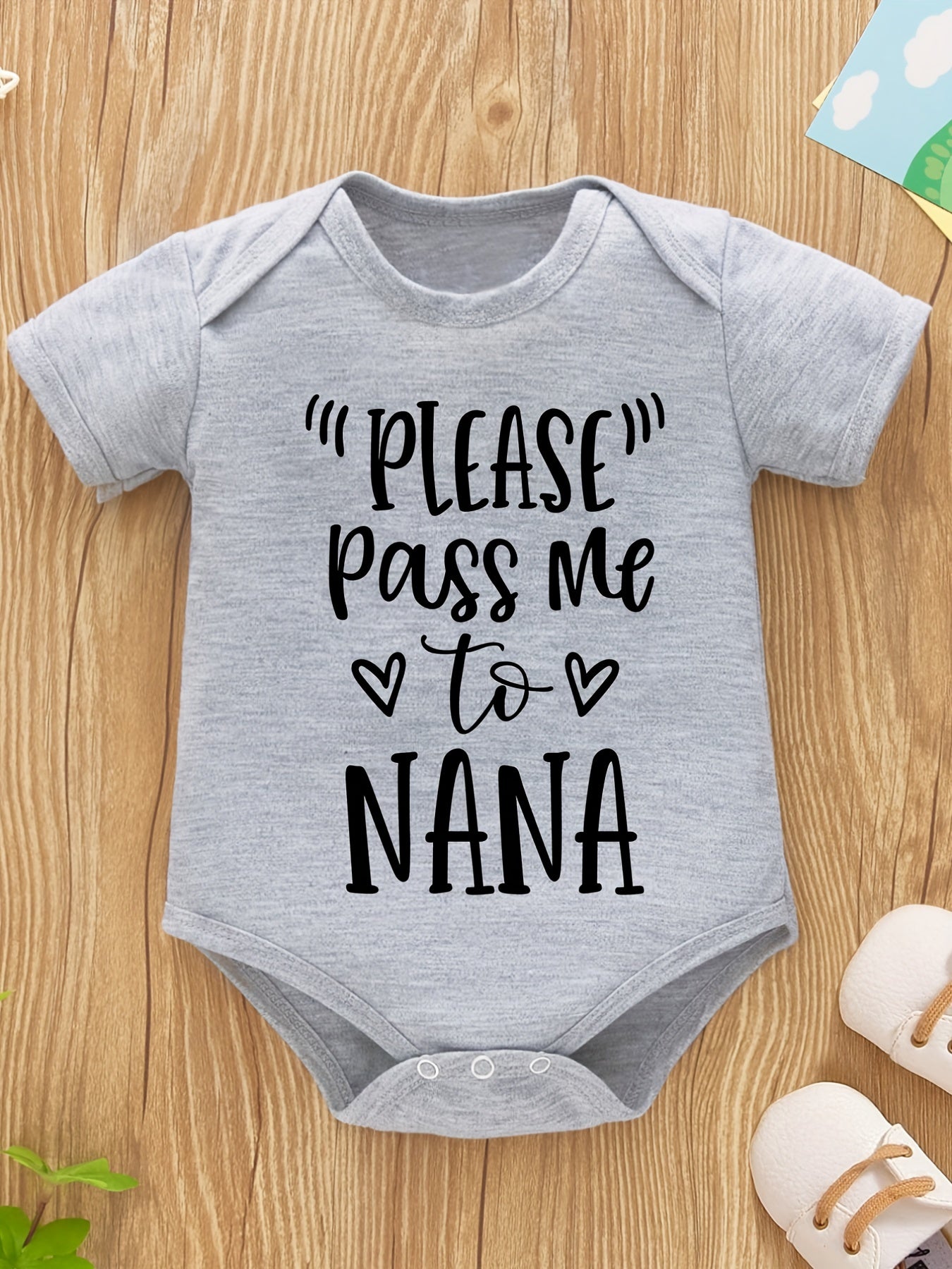 Baby Girls Funny Letter Print Romper Short Sleeve Onesie