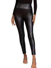 Faux Leather High Waist Leggings Stretchy Skinny Pants