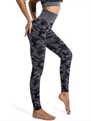 High Waist Camo Yoga Leggings for Fitness Gym Wear