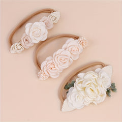 3 Pcs Cute Flower Hairbands for Baby Girls Infants Toddlers