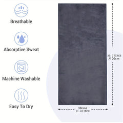 Soft Microfiber Towel 11.81 x 39.37 - Fitness, Yoga, Travel