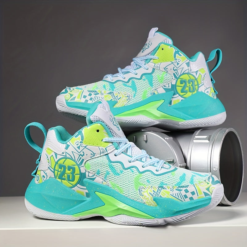 Boy's Block Basketball Shoes Comfy Non Slip Sneakers