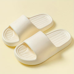 Women's Solid Slides Soft Sole Lightweight Shower Bathroom Shoes