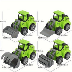 Excavator Roller Toy Inertial Car Bulldozer Farmer Grass Shovel Model Car
