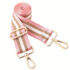 Adjustable Crossbody Shoulder Strap Wide Striped Replacement Purse Strap
