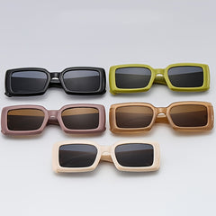 Rectangular Sunglasses Vintage Bohemian Style Small Frame Shades Sunglasses