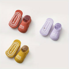 3 Pairs Baby Non-Slip Trampoline Socks Soft Comfortable Breathable Floor Socks