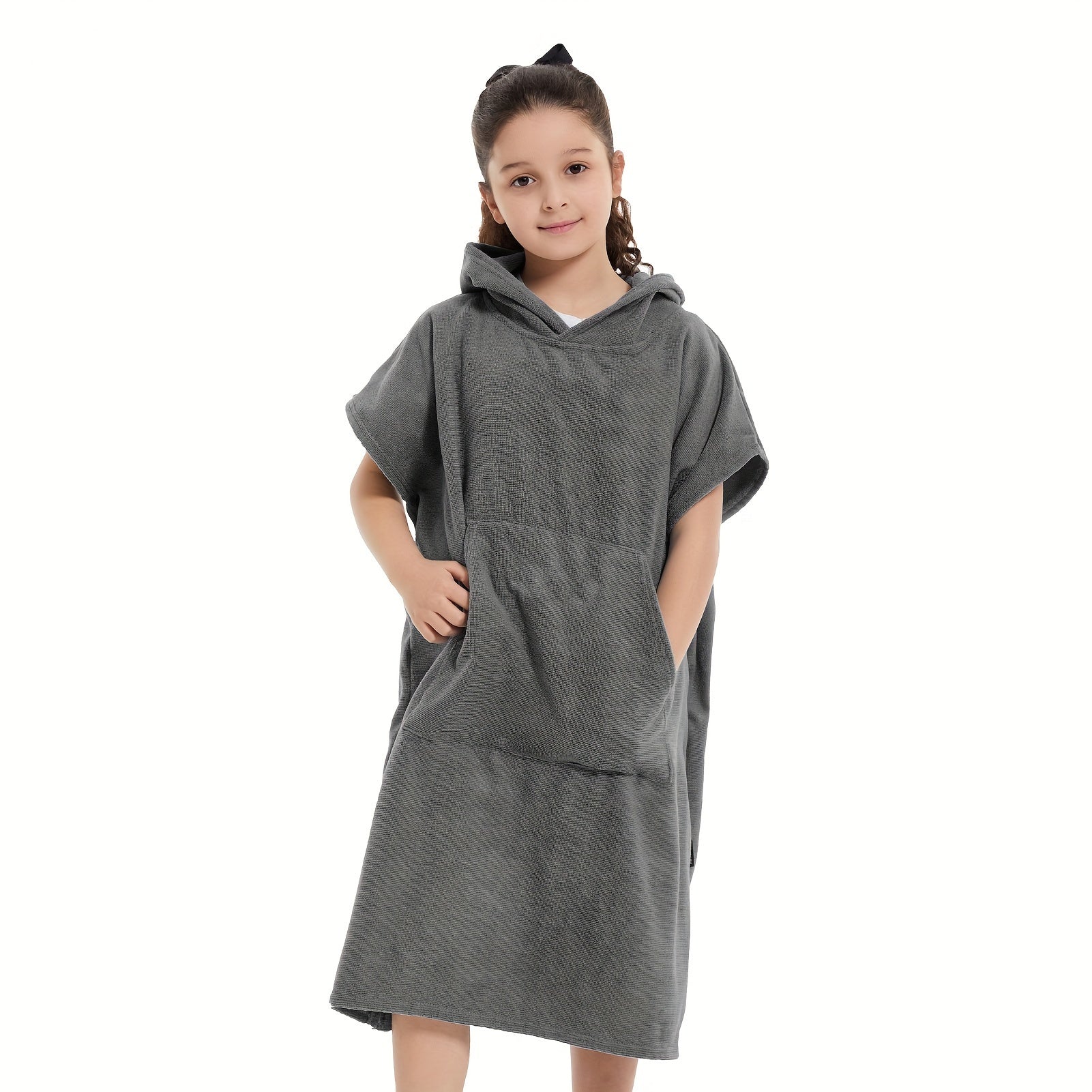 Kid's Changing Towel Robe Absorbent Quick Dry Surf Poncho Microfiber Bath Towels