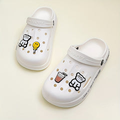 Women's Cartoon Bear Waterproof Clogs Sandals