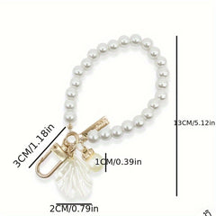 Pearl Love Pendant Keychain Bag Purse Decorations Small Gift Women
