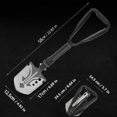 Portable Camping Shovel High Temp Steel Trench Tool Fold Handle Shovel