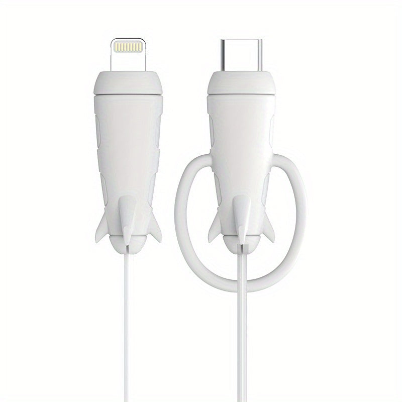 2 Pcs Data Cable Protective Cases: Keep Your Mobile Phone Cable Safe & Stylish