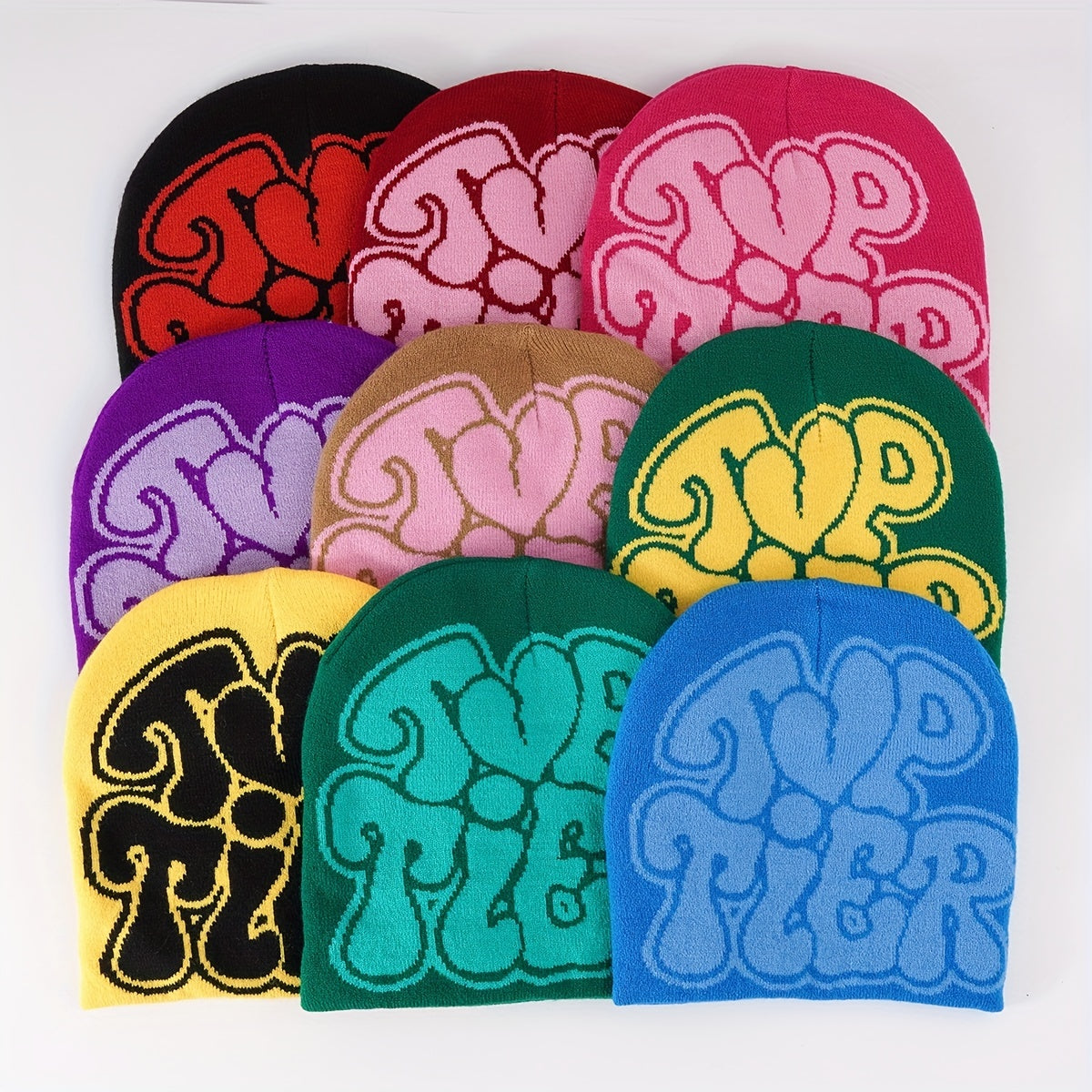 Y2K Unisex Beanie Skull Hat Hip Hop Knit Hats Warm Ski Hats