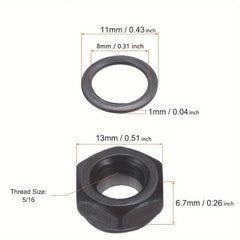16pcs Skateboard Nuts And Washers Hardware Kit