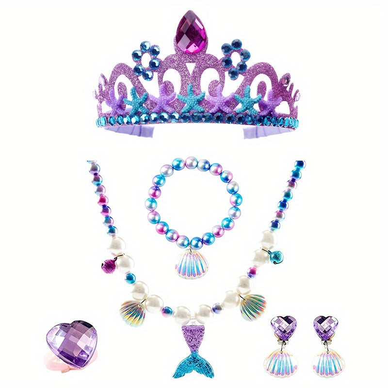 Girls Mermaid Tail Jewelry Set - Birthday Gift for Children