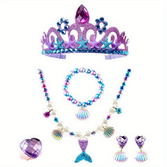 Girls Mermaid Tail Jewelry Set - Birthday Gift for Children