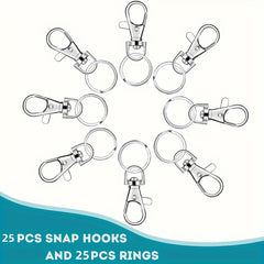 2pcs Stainless Steel Gourd Buckle Keychain Anti-lost Backpack Accessory