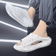 Men's Slide Slippers Open Toe Shoes for Indoor Outdoor Beach Shower