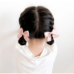 2pcs Girls Hair Clip Bow Hairpin Side Clip Headwear Hair Accessories