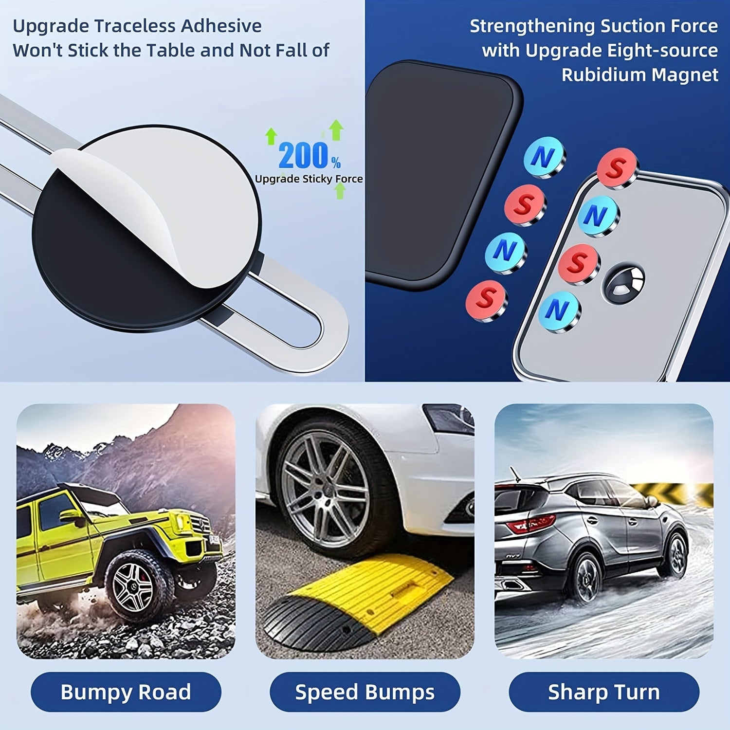 360 Rotatable Aluminum Car Phone Holder