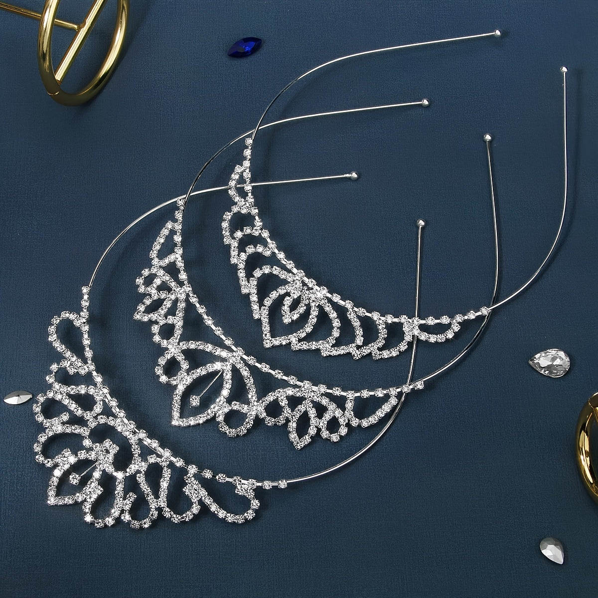 Rhinestone Crown Hairband Headband Princess Tiara Birthday Cosplay Costumes
