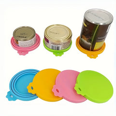 3pcs Reusable Food Storage Tin Cover Pet Food Can Lids