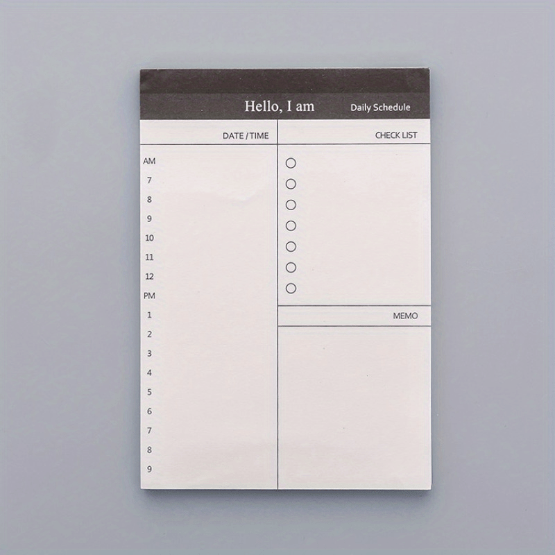 Business Daily Planner Notebook Memo Pad Tear off Notepad