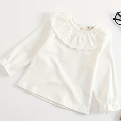 Toddler Baby Girls Doll Collar Long Sleeves T Shirt Top