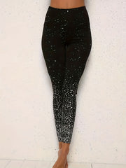 Dalmatian Print Skinny Leggings Women's Clothing